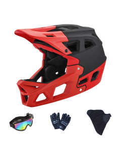 Casco integrale da mountain bike per ragazzi con rotella di regolazione per downhill, BMX e ciclismo off-road